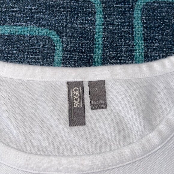 ASOS Men White Piqué Sleeveless Tee Tank Top - Picture 2 of 3